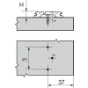 Prowadnik Blum 173L6130 CLIP, wys.3mm